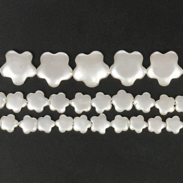 Hurtownia koralików imitujących białe perły: koraliki kwiat śliwy, dystansowe, luzem - biżuteria DIY, akcesoria do bransoletek 15 cali - Wianko - 3