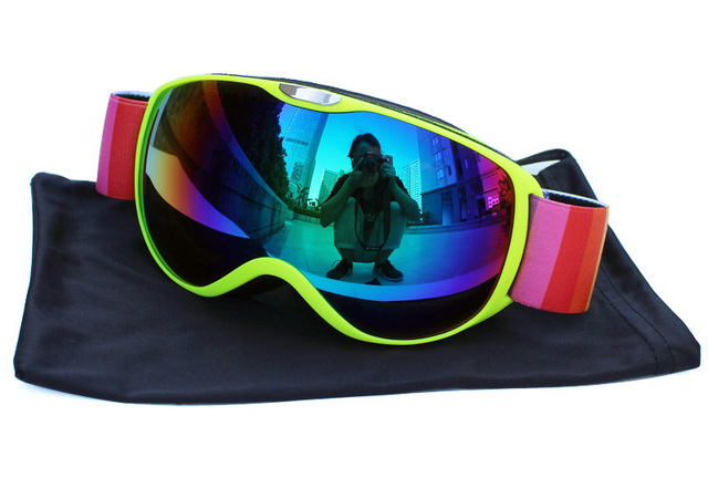 Okulary narciarskie UV400 z podwójnymi soczewkami zapobiegającymi parowaniu dla dorosłych i dzieci, idealne do sportów na świeżym powietrzu. Ochrona przed słońcem na stoku i snowboardowe gogle dla każdego! - Wianko - 15