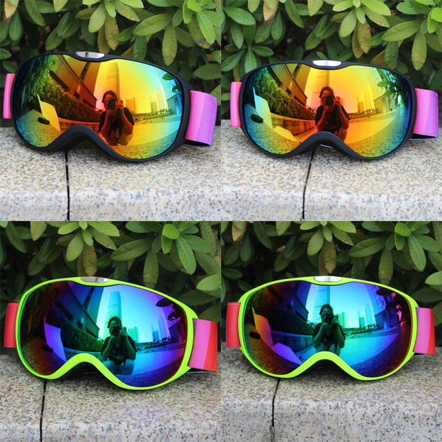 Okulary narciarskie UV400 z podwójnymi soczewkami zapobiegającymi parowaniu dla dorosłych i dzieci, idealne do sportów na świeżym powietrzu. Ochrona przed słońcem na stoku i snowboardowe gogle dla każdego! - Wianko - 4