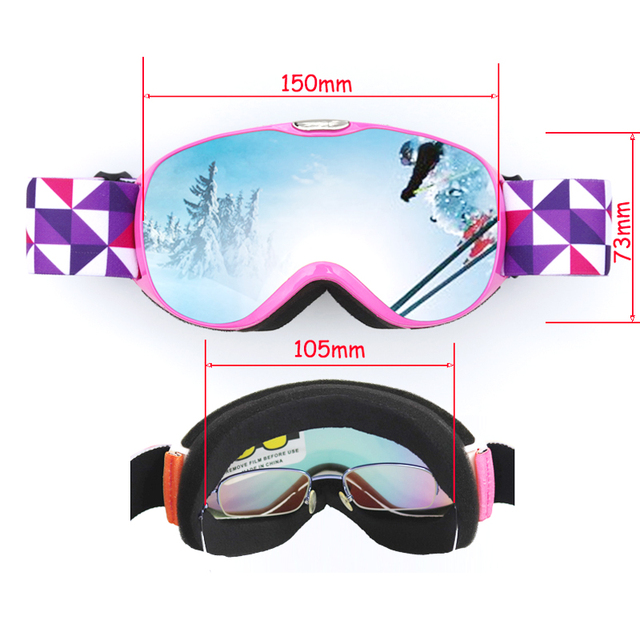 Okulary narciarskie UV400 z podwójnymi soczewkami zapobiegającymi parowaniu dla dorosłych i dzieci, idealne do sportów na świeżym powietrzu. Ochrona przed słońcem na stoku i snowboardowe gogle dla każdego! - Wianko - 9