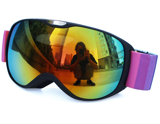 Okulary narciarskie UV400 z podwójnymi soczewkami zapobiegającymi parowaniu dla dorosłych i dzieci, idealne do sportów na świeżym powietrzu. Ochrona przed słońcem na stoku i snowboardowe gogle dla każdego! - Wianko - 26