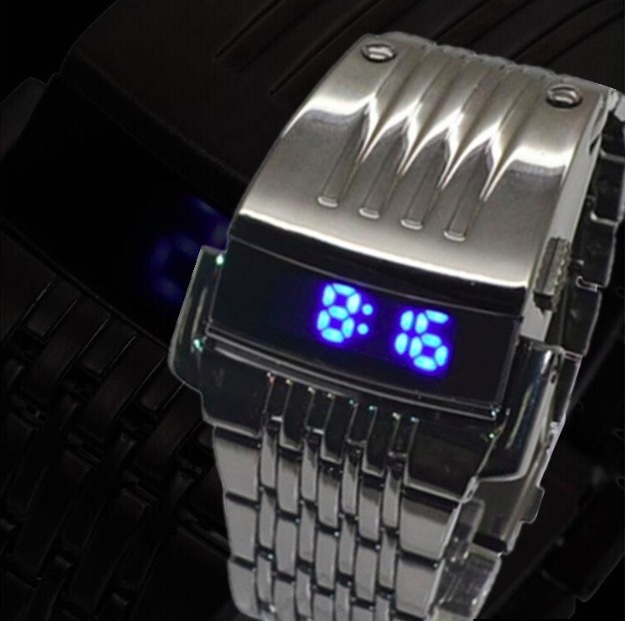 Zegarek męski LED metalowa bransoleta - Anime Theme, z funkcją budzika i animowanym motywem Cartoon - Wianko - 14