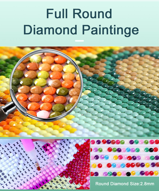 Diamentowe malowanie NicHome 5D DIY - kwadratowe i okrągłe kwiaty, różowy motyw, mozaika ze strasu - obraz do powieszenia na ścianie - Wianko - 3