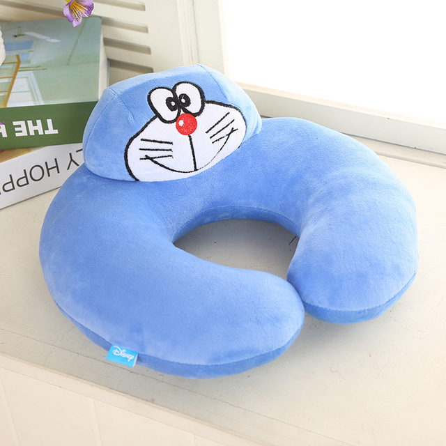 Miękka poduszka podróżna w kształcie litery U Cute Cartoon z motywem Totoro i Doraemon – poduszka do drzemki i wspomagająca szyję w biurze i samolocie, idealny prezent - Wianko - 19
