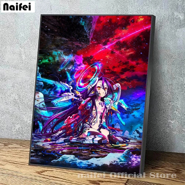 Modułowy obraz ścieg krzyżykowy: 5D DIY Diamentowe Malarstwo Anime Girl | Plac okrągły | Wiertło | Ścieg haft | Wystrój ściany | Salon - Wianko - 2