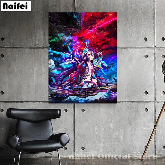 Modułowy obraz ścieg krzyżykowy: 5D DIY Diamentowe Malarstwo Anime Girl | Plac okrągły | Wiertło | Ścieg haft | Wystrój ściany | Salon - Wianko - 3