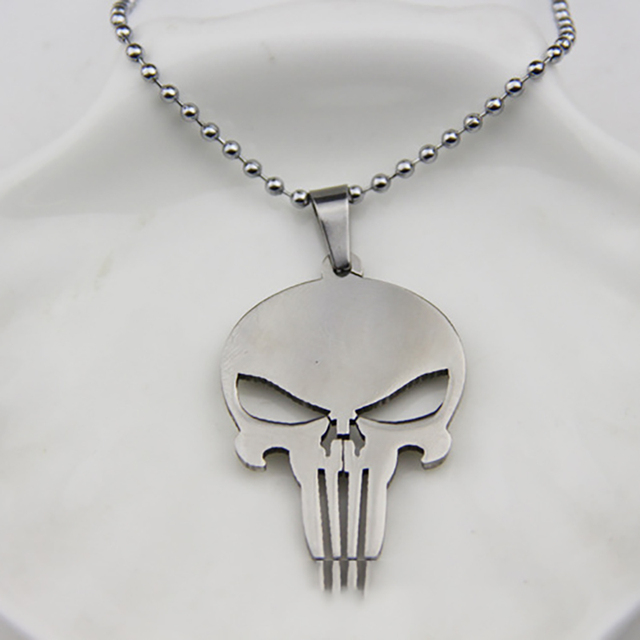 Naszyjnik z czaszką - wisiorek Ciemnego Rycerza, symbol superbohatera, dla kobiet i mężczyzn, prezent - Wianko - 1