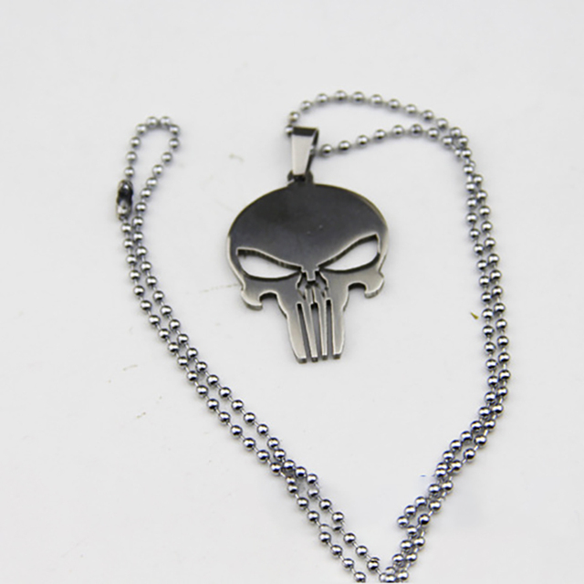 Naszyjnik z czaszką - wisiorek Ciemnego Rycerza, symbol superbohatera, dla kobiet i mężczyzn, prezent - Wianko - 3