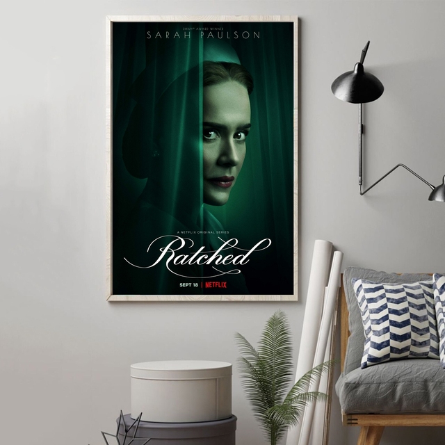 Plakat filmowy Ratched - klasyczny, drukowany obraz na płótnie, dekoracja do domu bez ramki - Wianko - 1