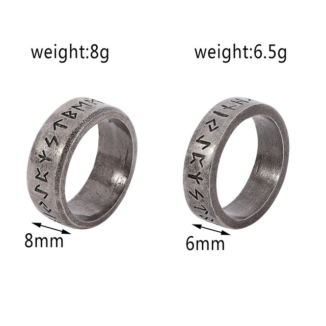 Pierścionek minimalistyczny z tytanu i stali - 6MM/8MM, symbol męski i żeński, moda Hip Hop Rock Unisex, palec pierścień Punk, prezent - Wianko - 1