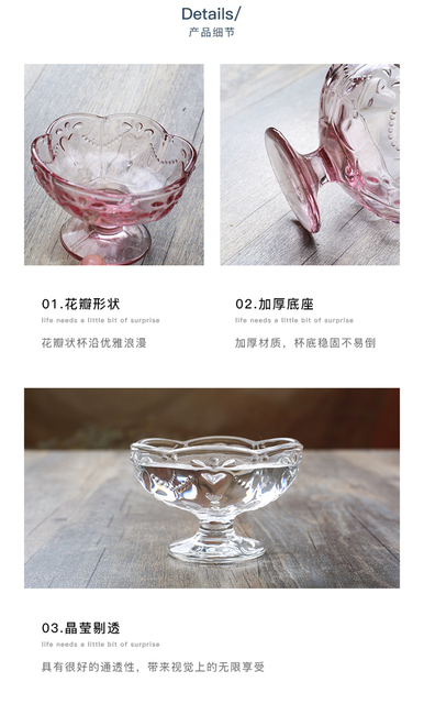 Kreatywna szklana miska z motywem kwiatów wiśni - do lodów, sałatek, deserów, owoców - Wianko - 10