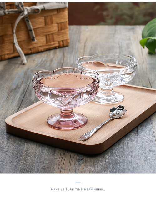 Kreatywna szklana miska z motywem kwiatów wiśni - do lodów, sałatek, deserów, owoców - Wianko - 8