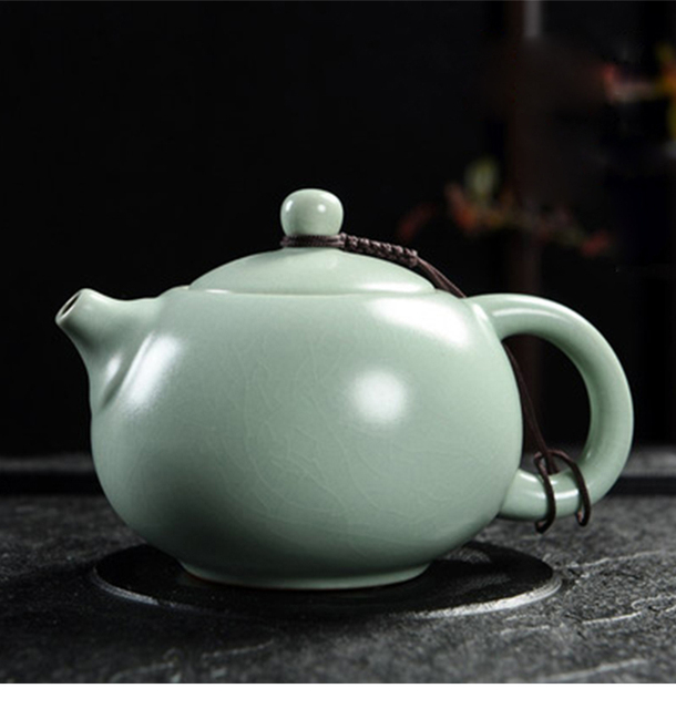 Czajniczek Xishi ceramiczny Ru Kiln 2021 lód pęknięty - pojedynczy dzbanek herbaty Kungfu do biura i domu - Wianko - 4