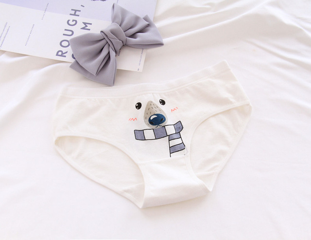 Niedźwiedź Cartoon - nowa dostawa 4 sztuk dziewczęcych majtek bawełnianych z nadrukiem - miękkie i wygodne figi - Wianko - 10