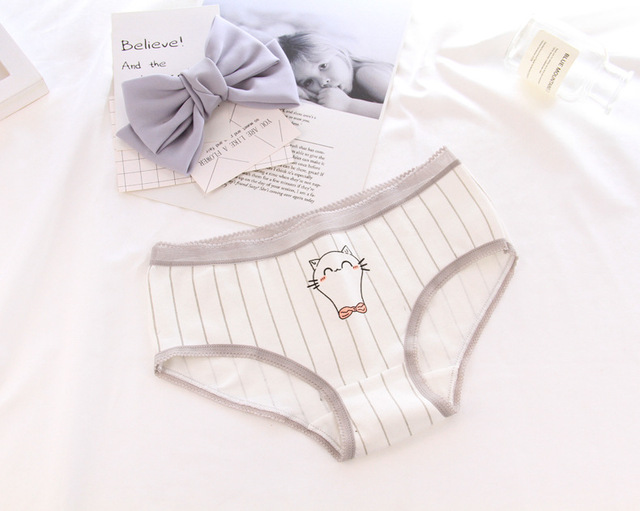 Niedźwiedź Cartoon - nowa dostawa 4 sztuk dziewczęcych majtek bawełnianych z nadrukiem - miękkie i wygodne figi - Wianko - 58