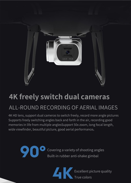 KY101 Mini Drone 4K z kamerą Dual HD, funkcją WIFI FPV, jednostronnym przyciskiem powrotu i zabawką dla chłopców - Wianko - 7
