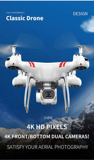 KY101 Mini Drone 4K z kamerą Dual HD, funkcją WIFI FPV, jednostronnym przyciskiem powrotu i zabawką dla chłopców - Wianko - 4