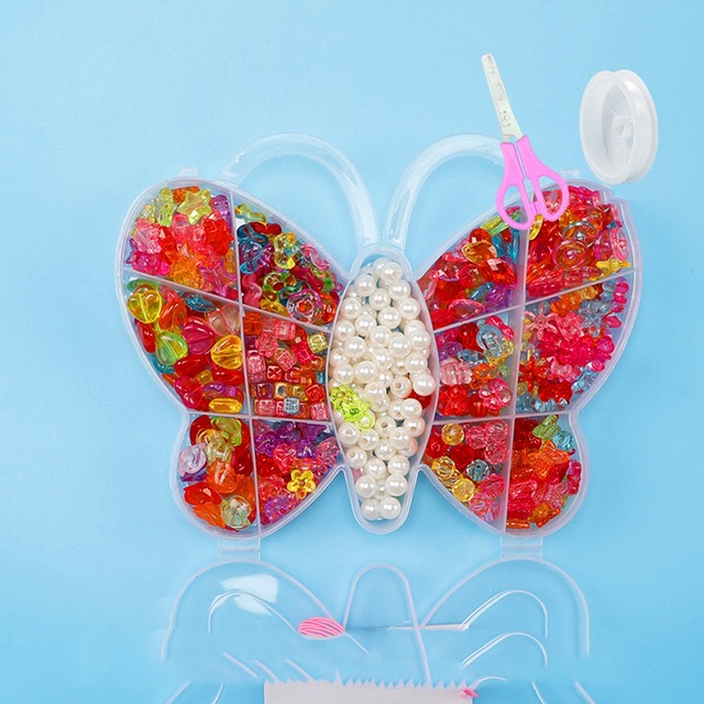Zestaw akrylowe DIY - ręcznie wyszywane koralikami dla twórczych dziewczynek: bransoletka i naszyjnik - Wianko - 13