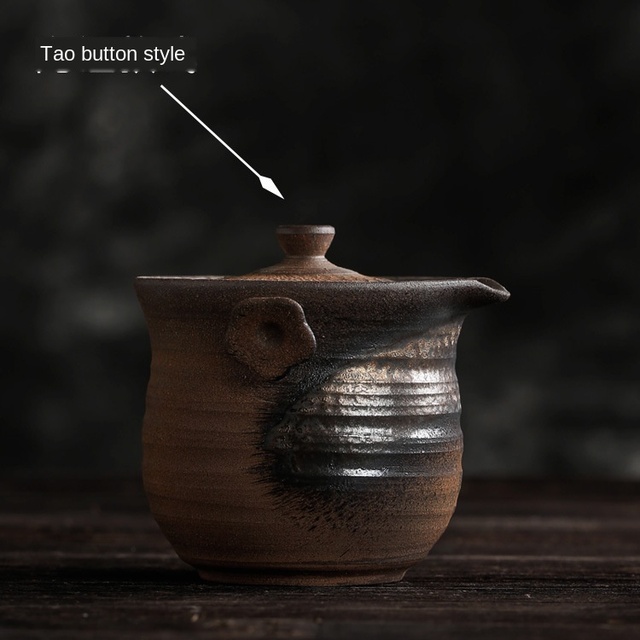 Dzbanek na herbatę japoński styl Kung Fu Pu'er Handmade Vintage z drewnianą wazą i ceramiczną czarką Gaiwan - Wianko - 9