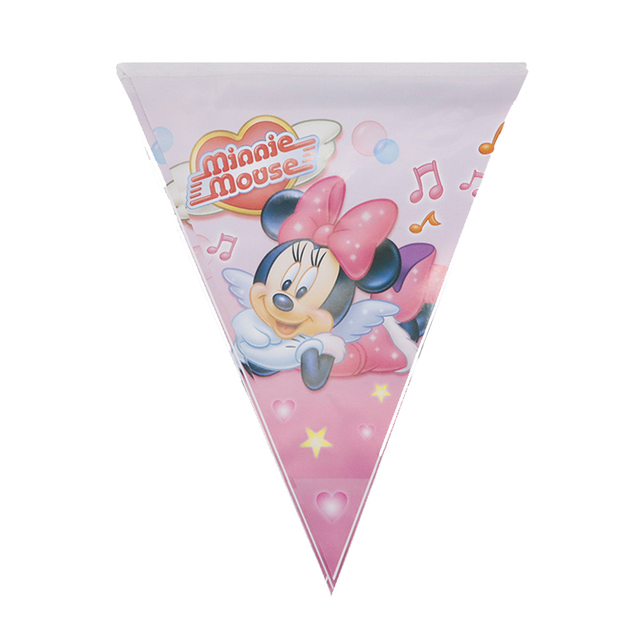 Różowa kreskówka Myszka Miki i Minnie - urodziny dekoracje jednorazowe: kubek, spodek, tkanki, słomki - Wianko - 8
