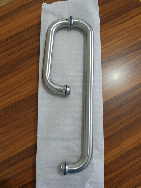 Uchwyt drzwi prysznicowych ze szczotkowanej stali nierdzewnej SUS 304, średnica 25mm, długość 225-425mm - Wianko - 1