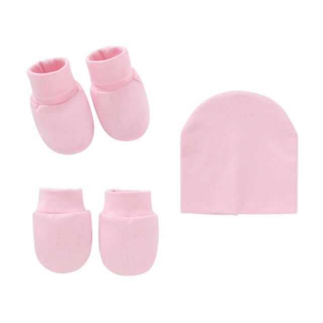 Rękawiczki Anti-scratch Baby Cartoon  + kapelusz i nakładka ochronna na buty dla niemowląt - Wianko - 6