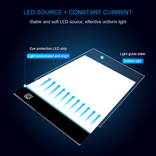 Cyfrowy tablet CHIPAL A5 do rysowania i kopiowania grafiki - podkładka LED USB z funkcją tracenia - Wianko - 6