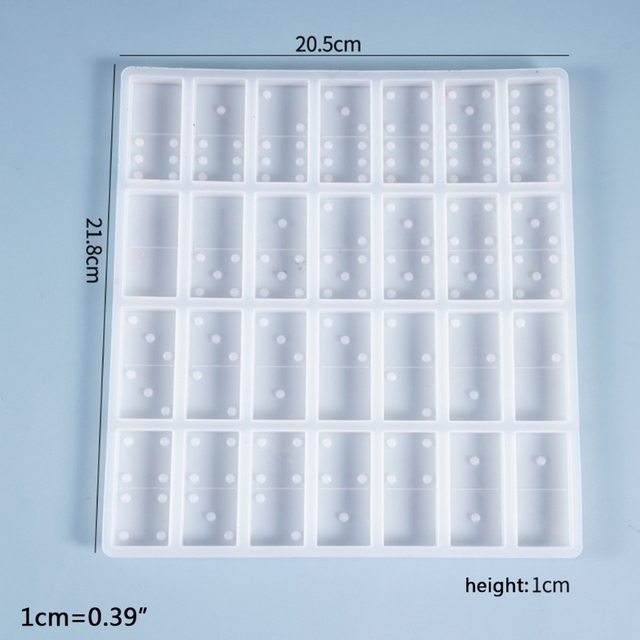 Forma do gliny do tworzenia biżuterii z przezroczystą żywicą epoksydową i silikonowymi odlewami domino DIY - Wianko - 3