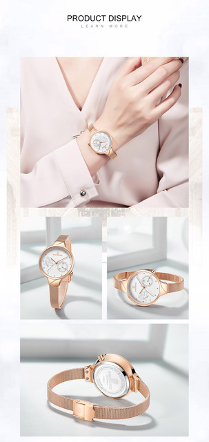 Nowy zegarek damski NAVIFORCE, marka luksusowa, bransoletka ze stali, kolor srebrny, Relogio Feminino - Wianko - 11