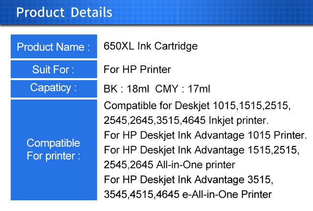 INKARENA wkład atramentowy 650XL zamiennik dla HP 650 XL - Wianko - 2