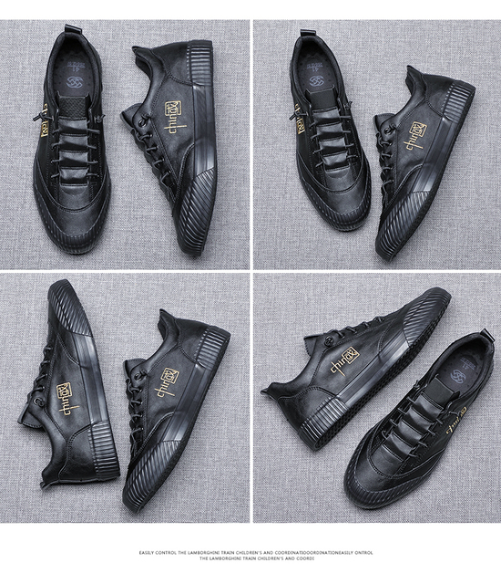 Nowe męskie buty Vulcanize na jesień 2021 - brytyjski styl, gumowa podeszwa, chińska technika szycia - Wianko - 14
