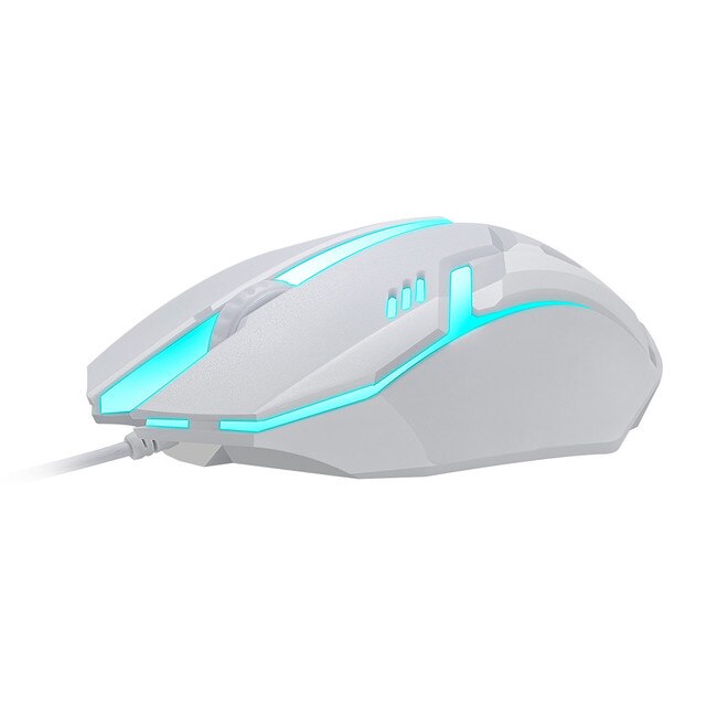 Klawiatura do gier i mysz przewodowa z podświetlaniem w tęczowych kolorach – ergonomiczne rozwiązania dla graczy na komputerze i laptopie - Wianko - 22