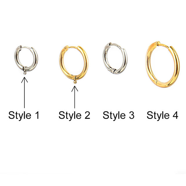 5 sztuk kolczyków ze stali nierdzewnej Ear Hoop, haki francuskie - akcesoria do tworzenia biżuterii - Wianko - 2