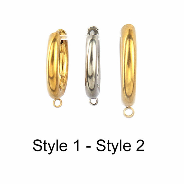5 sztuk kolczyków ze stali nierdzewnej Ear Hoop, haki francuskie - akcesoria do tworzenia biżuterii - Wianko - 3