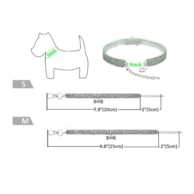 Obroża kot naszyjnik dla małych psów dziewczyna Rhinestone Bling wisiorek obróżka dla zwierzęcia Chic - Wianko - 15