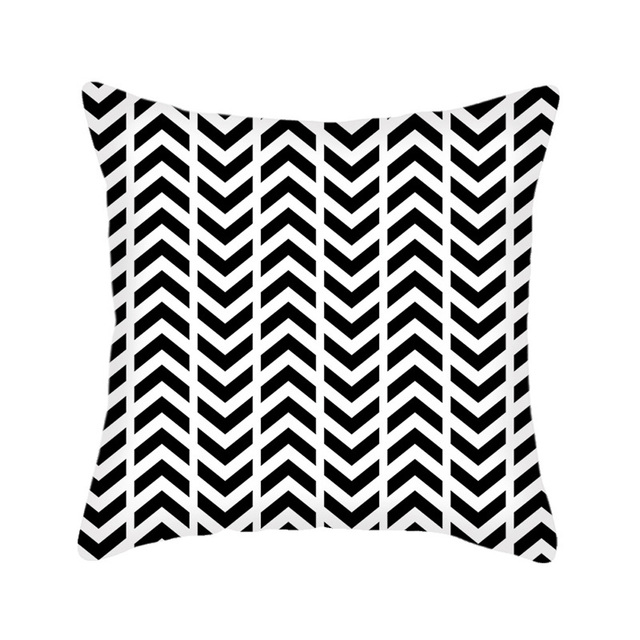 Poszewka na poduszkę z abstrakcyjnymi geometrycznymi wzorami, w kolorze brzoskwiniowym, z miękkiego lnianego materiału - Wianko - 15