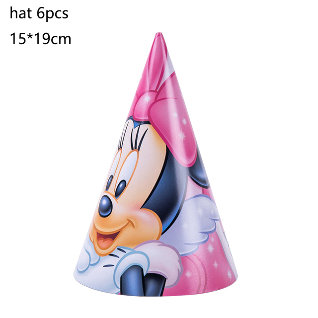 Jednorazowe zastawy stołowe Mickey Minnie Mouse Disney Cartoon różowy temat Birthday Party Baby Shower - Wianko - 9