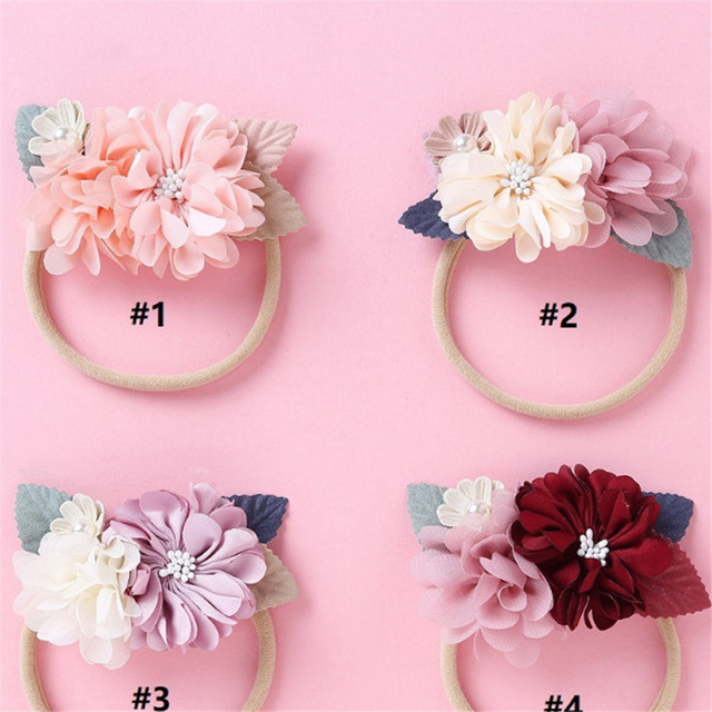 Nowa moda Florals pałąk elastyczny dla dzieci - Balleenshiny - Wianko - 2