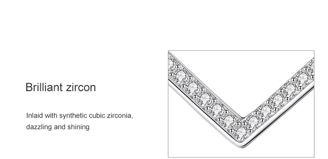Naszyjnik geometryczny wyczuwalny 925 Sterling Silver z czystym kamieniem imitującym diament - dla kobiet i dziewcząt - Wianko - 4