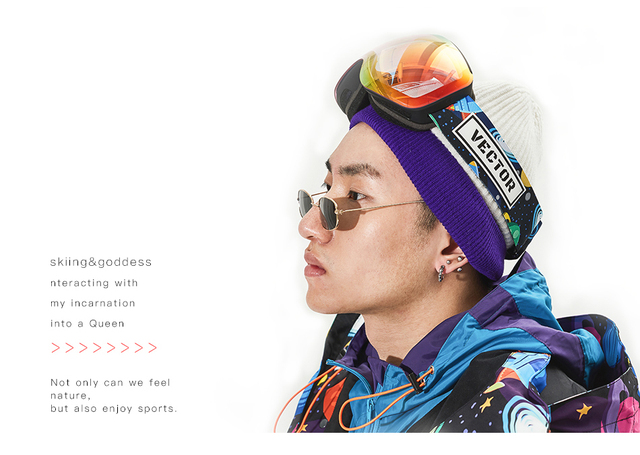 Okulary narciarskie VECTOR z podwójną warstwą UV400, antyfogiem, dużymi maskami i profesjonalnymi okularami do narciarstwa i snowboardu dla mężczyzn i kobiet - Wianko - 35