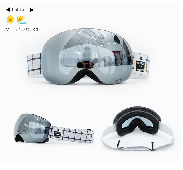 Okulary narciarskie VECTOR z podwójną warstwą UV400, antyfogiem, dużymi maskami i profesjonalnymi okularami do narciarstwa i snowboardu dla mężczyzn i kobiet - Wianko - 31