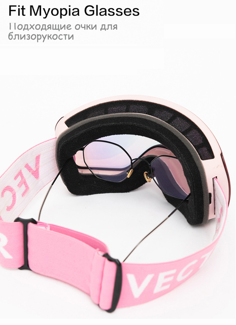 Okulary narciarskie VECTOR z podwójną warstwą UV400, antyfogiem, dużymi maskami i profesjonalnymi okularami do narciarstwa i snowboardu dla mężczyzn i kobiet - Wianko - 15