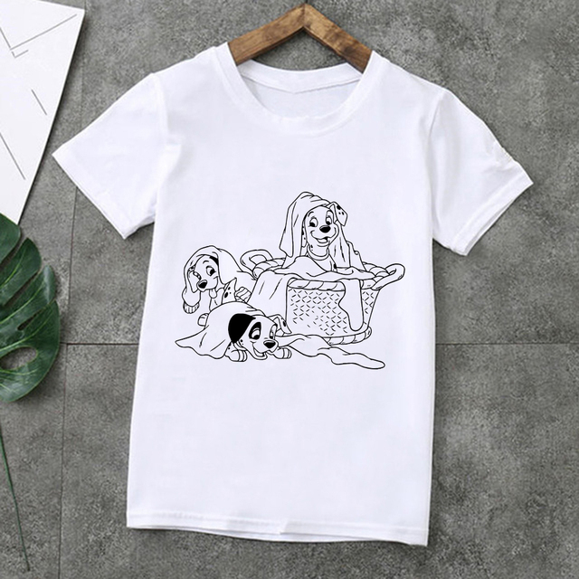 Little Spotted Dogs - koszulka dziecięca z grafiką 101 dalmatyńczyków i krótkimi rękawami dla rodzeństwa- Family Look - Wianko - 3