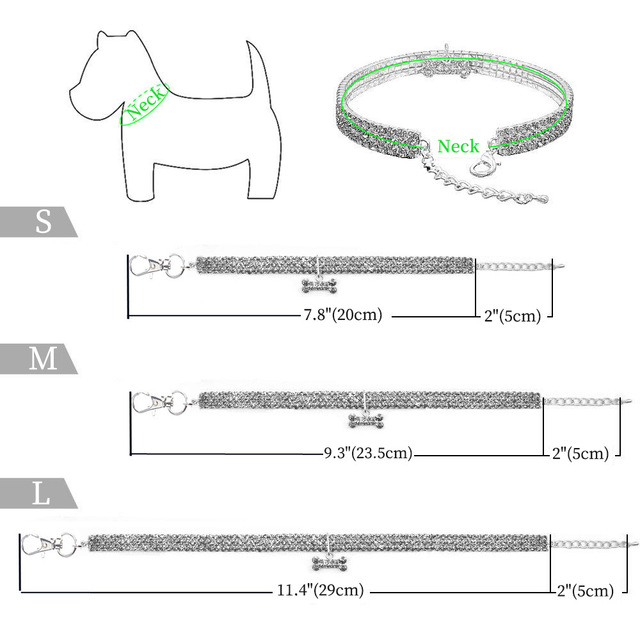 Obroża diamentowa dla szczeniaka - kryształ górski, błyszcząca, pełna, dostępna w rozmiarach S/M/L - Wianko - 6