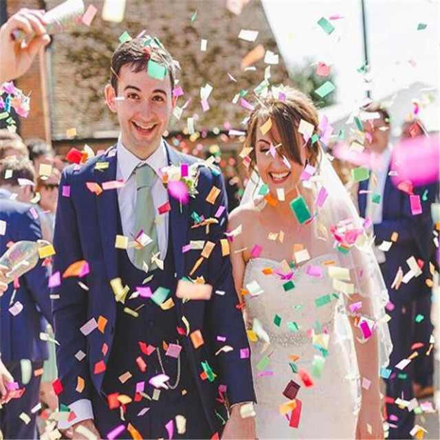 Zestaw 50 sztuk papierowych konfetti stożków ślubnych w stylu diy - Wianko - 13