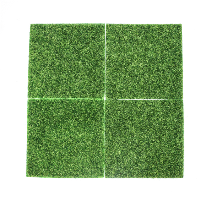 Mata sztucznej trawy zielona, 4 sztuki, dekoracja krajobrazu domowego - Wianko - 5