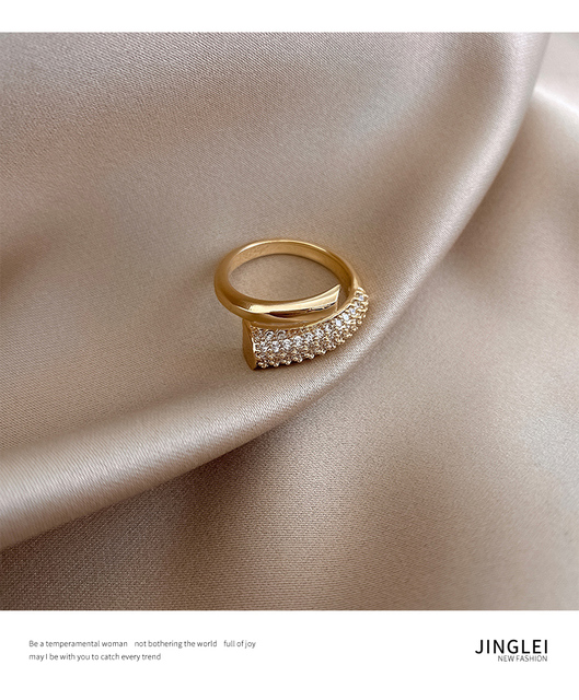 Pierścień złoty gotycki, otwierany, klasyczny, modny dla kobiety 2021 - Wianko - 7