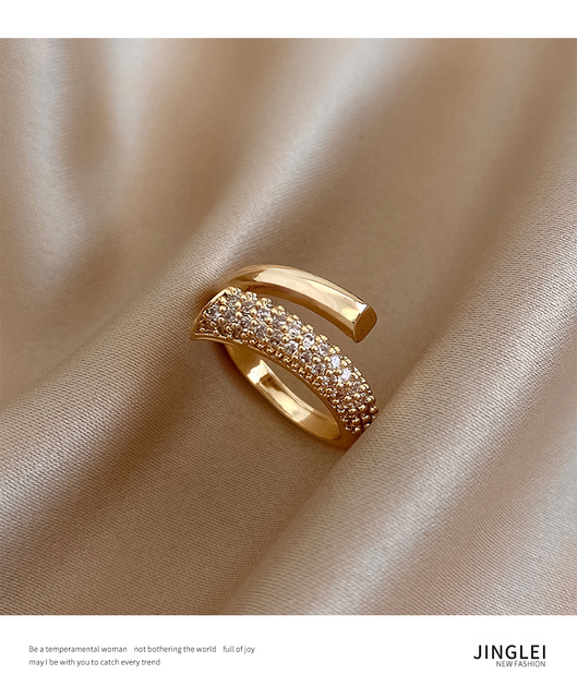 Pierścień złoty gotycki, otwierany, klasyczny, modny dla kobiety 2021 - Wianko - 10