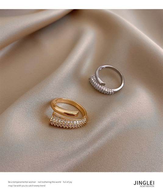 Pierścień złoty gotycki, otwierany, klasyczny, modny dla kobiety 2021 - Wianko - 5
