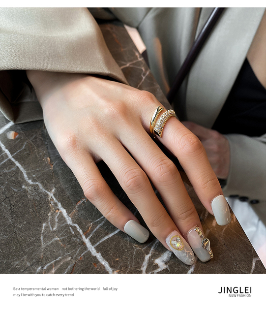 Pierścień złoty gotycki, otwierany, klasyczny, modny dla kobiety 2021 - Wianko - 4